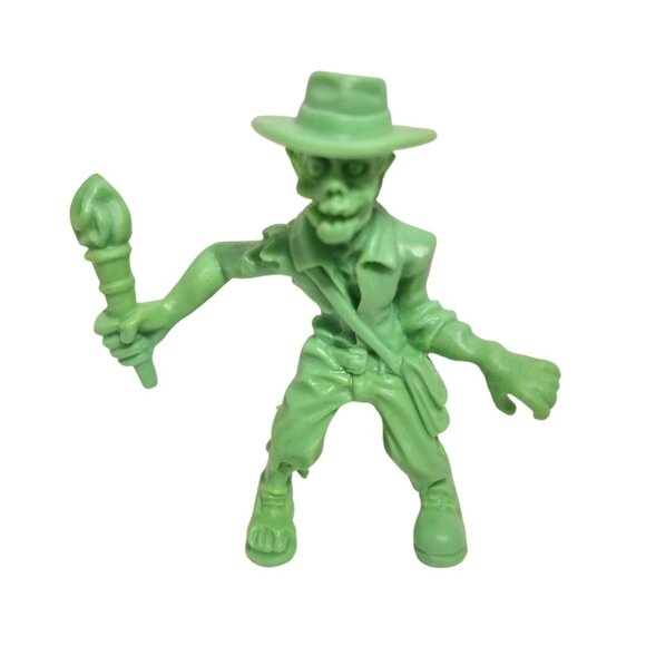 Grim Trekker SLUG Zombies Series 2 Green Mini Zombie Figure 2012 Fedora Torch - Picture 1 of 5